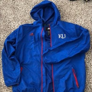 University Kansas Adidas ClimaProof Adizero jacket